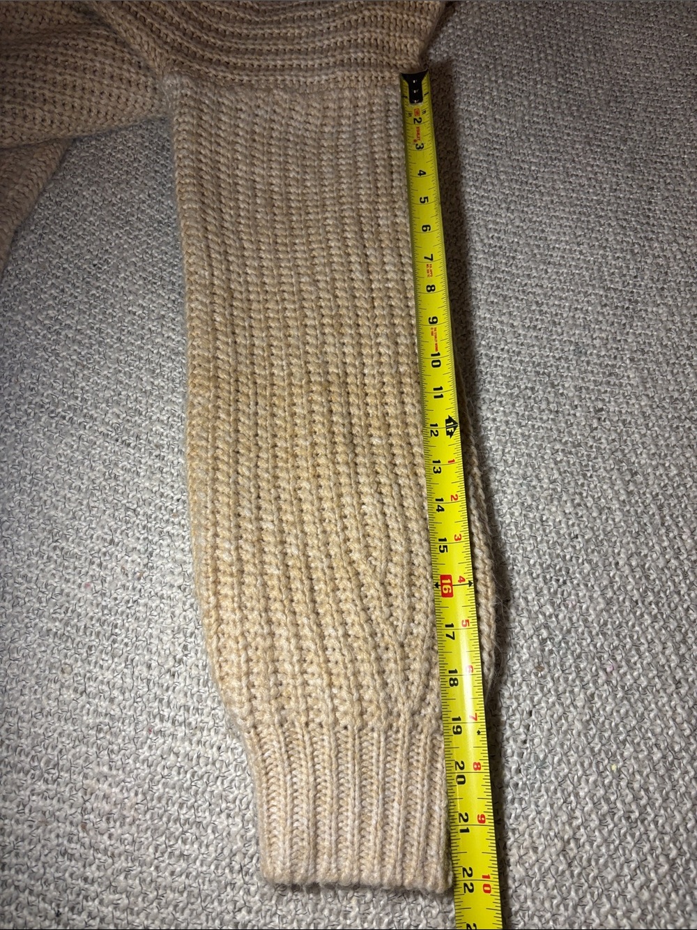 A New Day Beige Chunky Ribbed Knit Crewneck Sweater - Size M - Picture 7 of 13